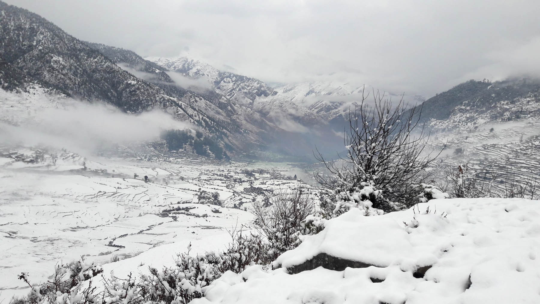 बाजुरामा वर्षासँगै पुनः हिमपात